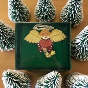 Kurt S. Adler VTG Resin Angel Christmas Tree Ornament With Bells J7244 In Box